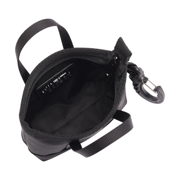 The Mini Kyoto Zip Bag in Black Nylon_inside 1