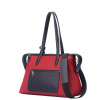 The Small Kyoto Zip Tote Bag in Red Nylon and Black Leather_Side 2