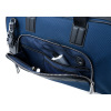 JMNY Atlas travel bag in navy blue front hidden pocket