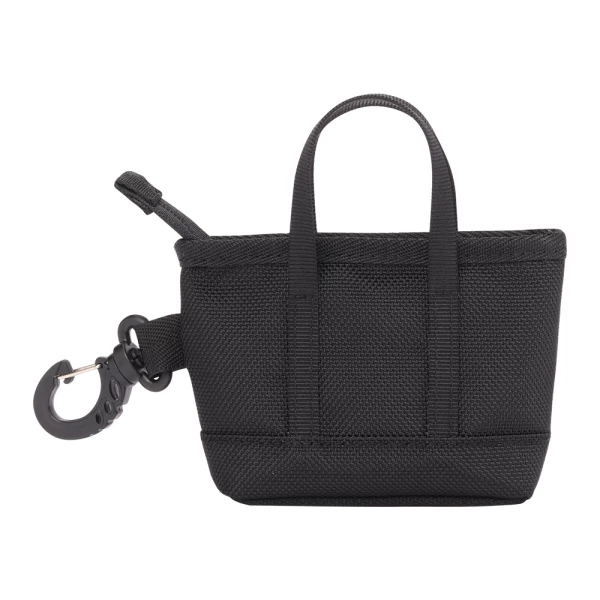 The Mini Kyoto Zip Bag in Black Nylon_Front 2